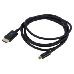 Cablu; DisplayPort mufă,USB C mufă; PVC; 1m; negru