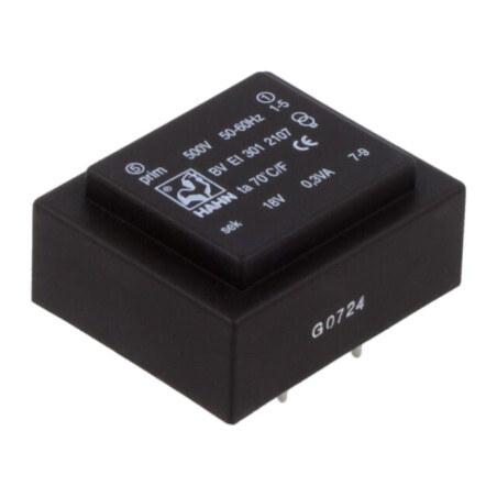 Transformator: încapsulat; 0,6VA; PCB; BVEI