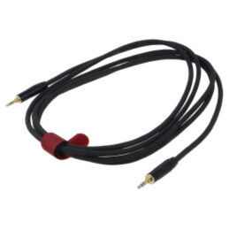 Cablu; Jack 3,5mm mufă,din ambele părţi; 3m; negru; Øcablu: 6mm