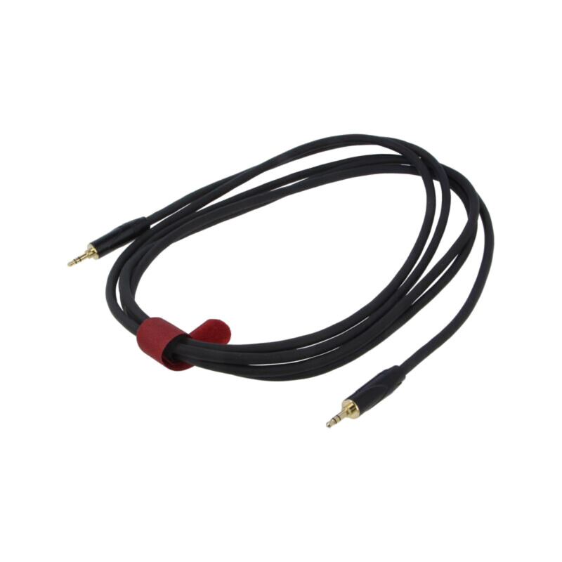 Cablu; Jack 3,5mm mufă,din ambele părţi; 3m; negru; Øcablu: 6mm Cablu; Jack 3,5mm mufă,din ambele părţi; 3m; negru; Øcablu: 6mm