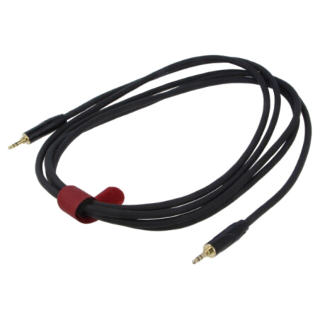 Cablu; Jack 3,5mm mufă,din ambele părţi; 3m; negru; Øcablu: 6mm