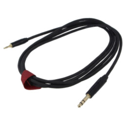 Cablu; Jack 3,5mm mufă,Jack 6,3mm mufă; 3m; negru; Øcablu: 6mm