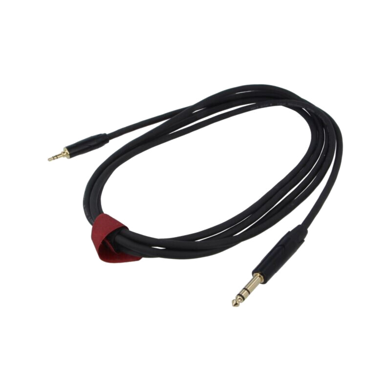 Cablu; Jack 3,5mm mufă,Jack 6,3mm mufă; 3m; negru; Øcablu: 6mm