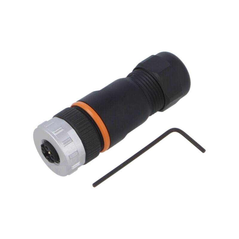 Conector: M12; mufă; PIN: 5; mamă; 1,5kV; drept; IP67; pe cablu; aurit Conector: M12; mufă; PIN: 5; mamă; 1,5kV; drept; IP67; pe cablu; aurit