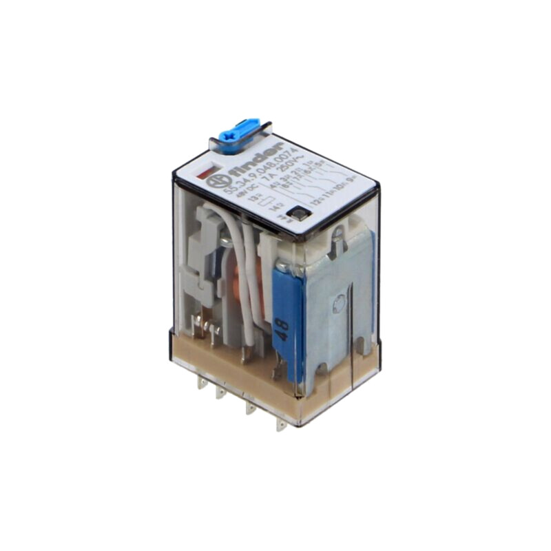 Releu: electromagnetic; 4PDT; 48VDC; 7A/250VAC; plug-in; 55.34