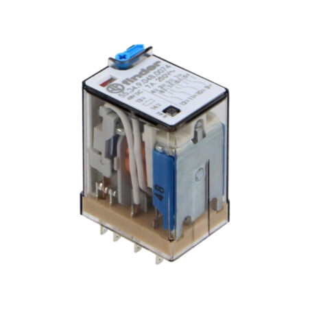 Releu: electromagnetic; 4PDT; 48VDC; 7A/250VAC; plug-in; 55.34