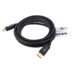 Cablu; DisplayPort mufă,din ambele părţi; PVC; Lung: 3m; negru