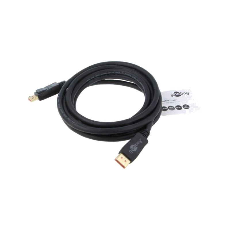 Cablu; DisplayPort mufă,din ambele părţi; PVC; Lung: 3m; negru