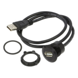 Cablu-adaptor; USB A soclu,USB A mufă; USB 2.0; Lung: 0,6m