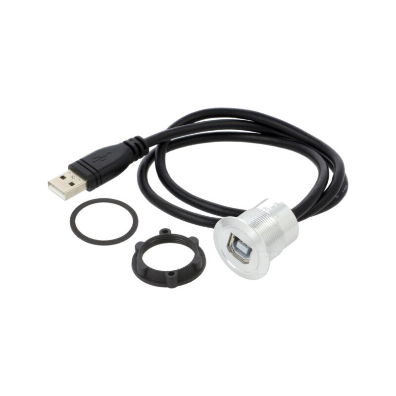 Adaptor; USB A mufă,USB B soclu; USB 2.0; Filet: M25; 1÷10mm