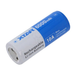 Acumul: Li-Ion; 26650; 3,6V; 6000mAh; Ø26,5x69,3mm; 10A