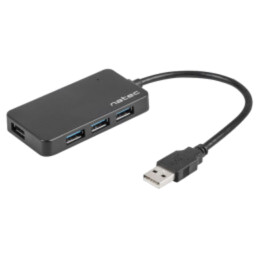 Hub USB; USB A soclu x4,USB A mufă; USB 3.0; PnP; neagră; 5Gbps