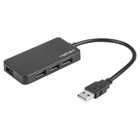 Hub USB; USB A soclu x4,USB A mufă; USB 3.0; PnP; neagră; 5Gbps