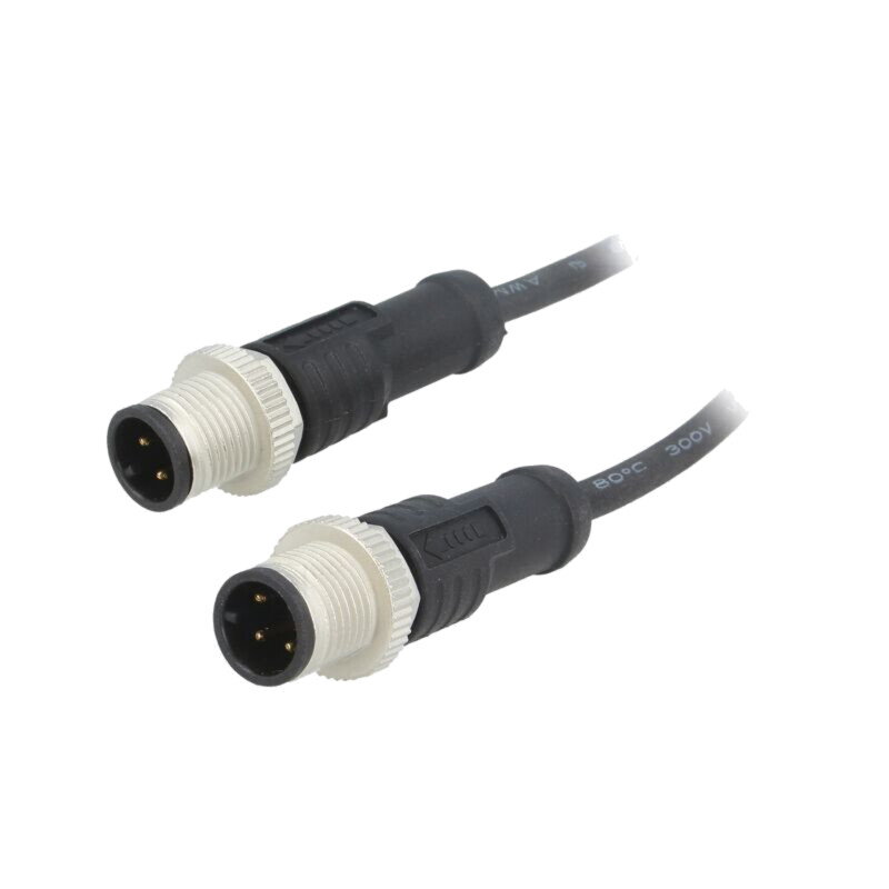 Cablu: pentru senzori/automatizări; PIN: 4; cu piuliţă metalică