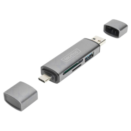Cititor card: memorie; USB A soclu,USB A mufă,USB C mufă; PnP