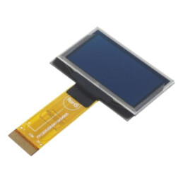 Afişaj: OLED; grafic; 1,54"; 128x64; Dim: 42,04x27,22x1,45mm; ambră
