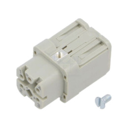 Conector: HDC; inserturi de contact; mamă; 10A; 400V; Han® A; PIN: 5