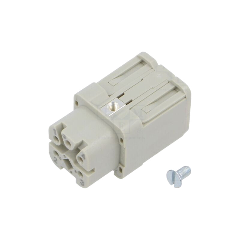 Conector: HDC; inserturi de contact; mamă; 10A; 400V; Han® A; PIN: 5 Conector: HDC; inserturi de contact; mamă; 10A; 400V; Han® A; PIN: 5
