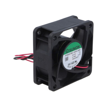 Ventilator: DC; axial; 12VDC; 60x60x25mm; 68m3/h; 46dBA; bilă