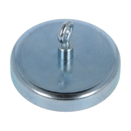 Magnet: fix; ferită (metal greu); 280N; 57mm; cu ochi