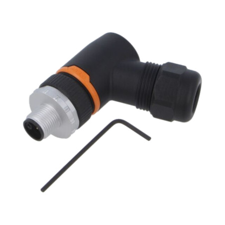 Conector: M12; mufă; PIN: 5; tată; 63V; în unghi 90°; IP67; pe cablu