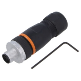 Conector: M12; mufă; PIN: 5; tată; 1,5kV; drept; IP67; pe cablu; aurit