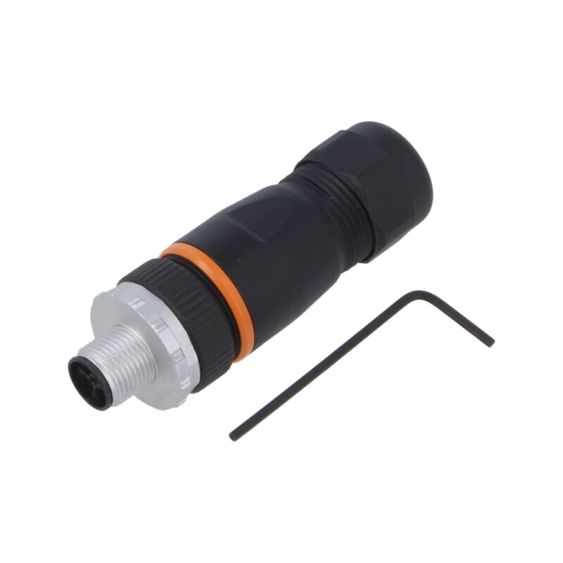 Conector: M12; mufă; PIN: 5; tată; 1,5kV; drept; IP67; pe cablu; aurit Conector: M12; mufă; PIN: 5; tată; 1,5kV; drept; IP67; pe cablu; aurit