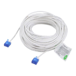 Patch cord; RJ45 mufă,din ambele părţi; U/UTP; 6a; litat; Cu; alb