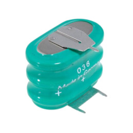 Acumul: Ni-MH; 3,6V; 140mAh; 3pin,pol pozitiv: 2pin; 26,5x15x18mm