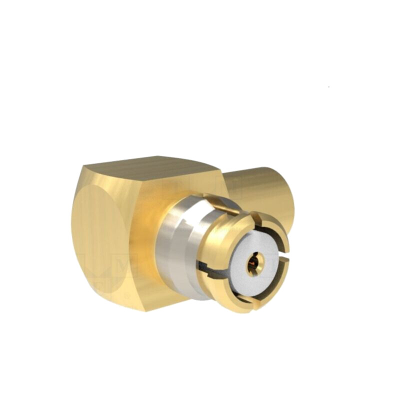 Conector: coaxiali; mufă; mamă; SMP; lipire; pe cablu; în unghi 90°