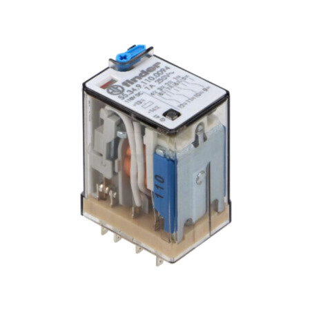 Releu: electromagnetic; 4PDT; 110VDC; 7A/250VAC; plug-in; 55.34