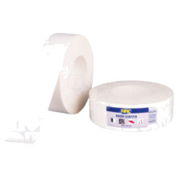 Bandă: reparatoare; W: 50mm; L: 50m; Thk: 0,3mm; albă; max.60°C