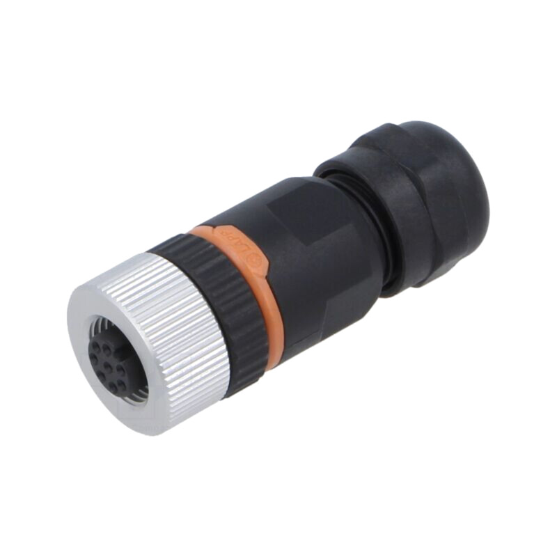 Conector: M12; mufă; PIN: 8; mamă; 30V; drept; IP67; pe cablu; aurit