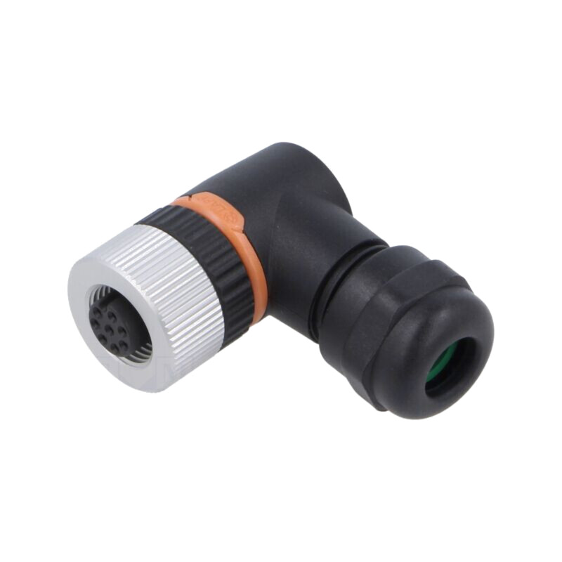 Conector: M12; mufă; PIN: 8; mamă; 30V; în unghi 90°; IP67; pe cablu Conector: M12; mufă; PIN: 8; mamă; 30V; în unghi 90°; IP67; pe cablu