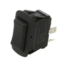 ROCKER; DPDT; Poz: 3; (ON)-OFF-(ON); 10A/250VAC; 21A/14VDC; neagră