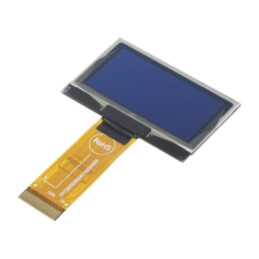 Afişaj: OLED; grafic; 1,54"; 128x64; Dim: 42,04x27,22x1,45mm; albă