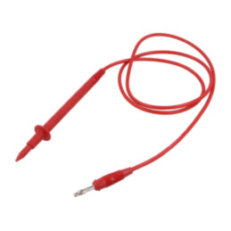 Cablu de măsurare; 60VDC; 30VAC; 16A; Lung: 1m; roşie; Izolaţie: PVC