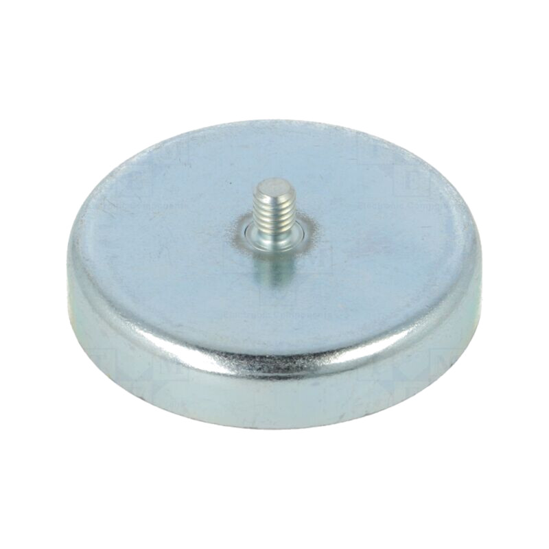 Magnet: fix; ferită (metal greu); 280N; Ø: 57mm; H: 10,5mm; oţel