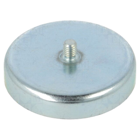 Magnet: fix; ferită (metal greu); 280N; Ø: 57mm; H: 10,5mm; oţel