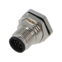 Conector: M12; soclu; tată; 1,5A; 30V; PIN: 12; IP67; drept; THT
