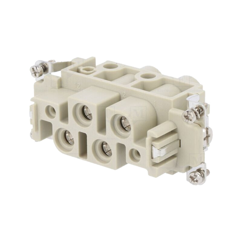 Conector: HDC; inserturi de contact; mamă; DK; PIN: 6; 2+PE,4+PE Conector: HDC; inserturi de contact; mamă; DK; PIN: 6; 2+PE,4+PE