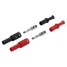 Conector: banană 4mm; mufă; 36A; neagră,roşie; 2,5mm2; nichelat