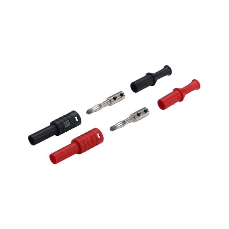 Conector: banană 4mm; mufă; 36A; neagră,roşie; 2,5mm2; nichelat