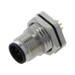 Conector: M12; soclu; tată; 1,5A; 30V; PIN: 8; IP67; drept; THT