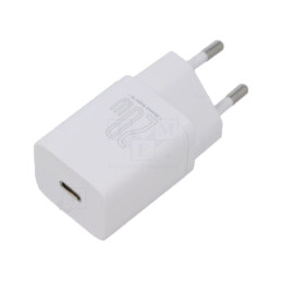 Alimentator: pulsatoriu; alimentare,plug-in; 5÷9VDC; 20W; albă
