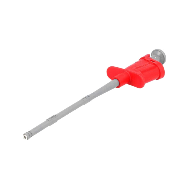 Clips de măsurare; cu pensetă; 6A; roşie; 1000V; 4mm