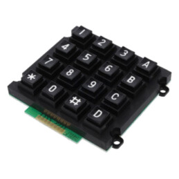 Tastatură: plastic; Nr.butoane: 16; fără; plastic; 200mΩ; 1,5N; 20mA