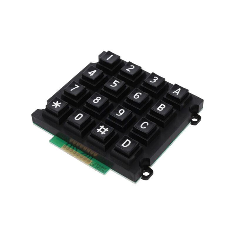 Tastatură: plastic; Nr.butoane: 16; fără; plastic; 200mΩ; 1,5N; 20mA