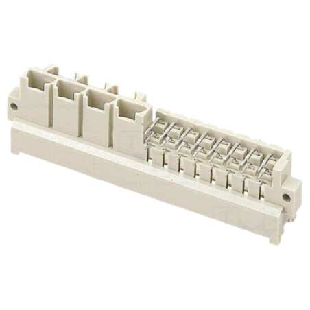 Conector: DIN 41612; soclu; tată; PIN: 31(7+24); drept; 15A; UL94V-0