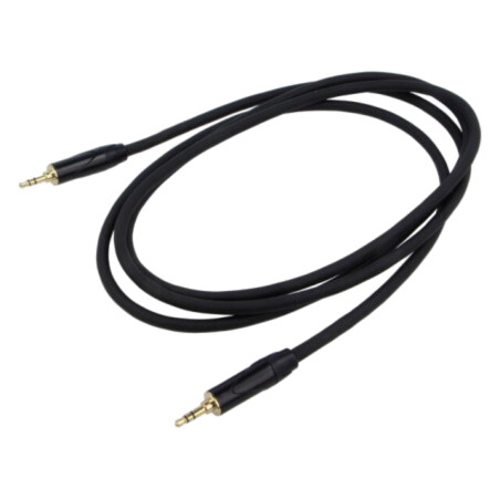 Cablu; Jack 3,5mm mufă,din ambele părţi; 2m; negru; Øcablu: 6mm